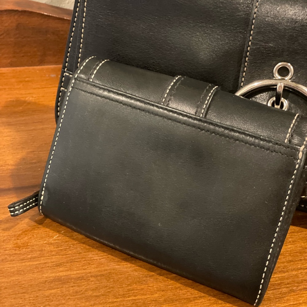 COACH Vintage Soho Buckle 9739 Black Leather Shoulder Bags With Matching Wallet - Picture 13 of 17